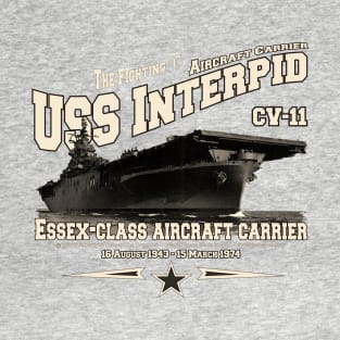 USS INTERPID CV-11 aircraft carrier veterans T-Shirt